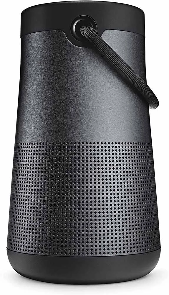 Bose portable speaker for under $1000 available in black with a revolving sound 