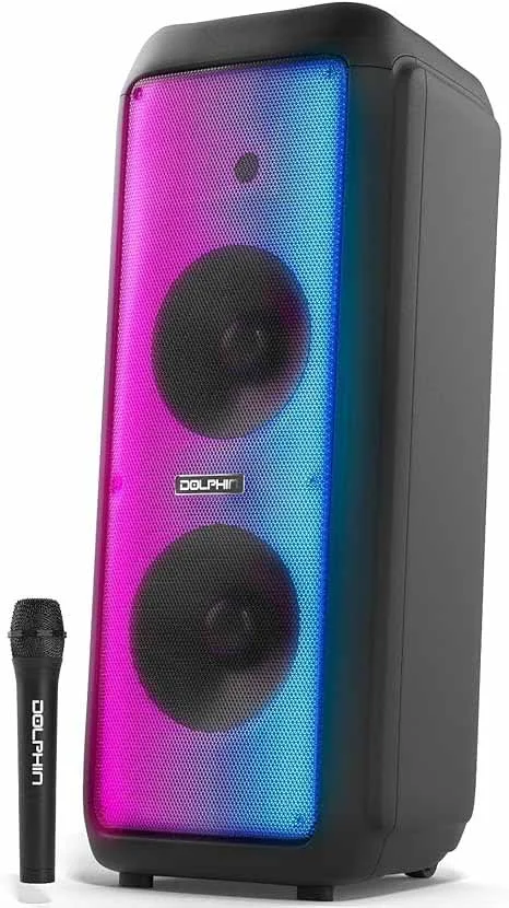 Dolphin speaker with LED lights