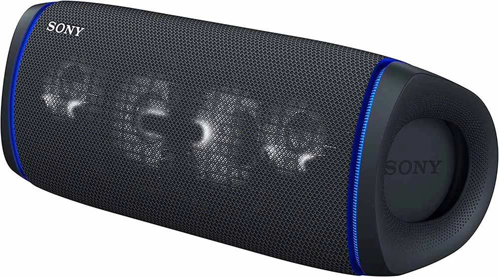 Sony portable Bluetooth speaker with blue LED lights compatible with Xbox One