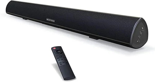 Great value Bestisan soundbar in black with matching remote