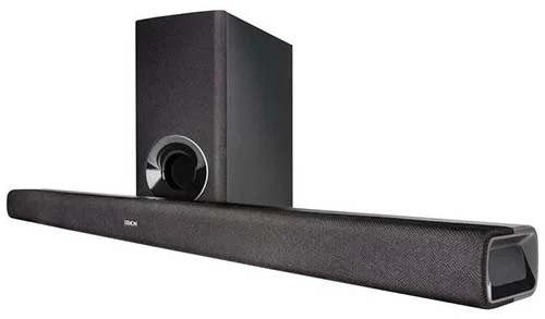 2.1 chanel Denon soundbar with matching wireless subwoofer in black