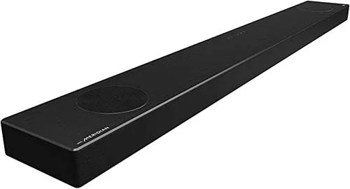 Sleek LG SP9YA soundbar model in black