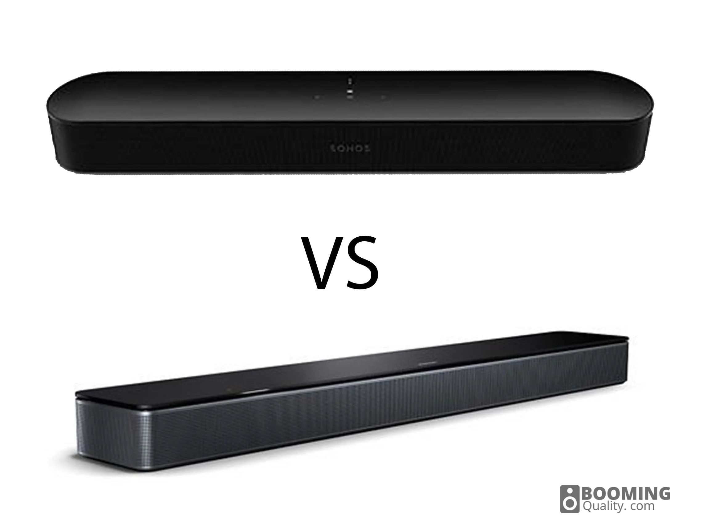 Sonos Beam VS Bose Soundbar 300 both in black